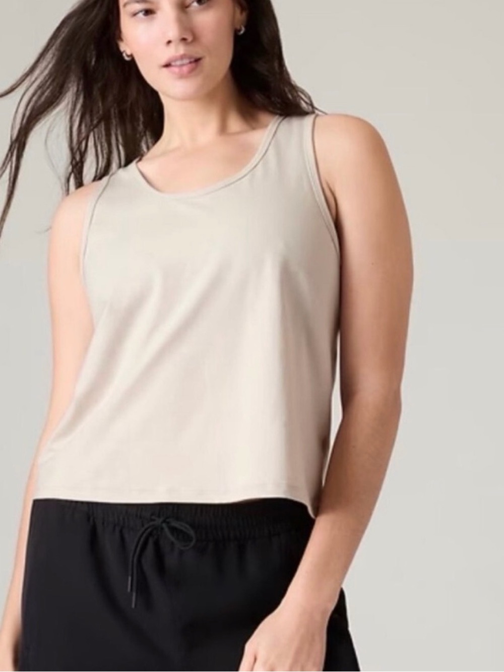 Athleta Essential Women's Tank Top in Beige - Classic Sleeveless Top